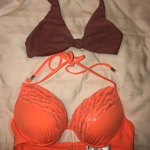 Victoria’s Secret push up bikini Top orange